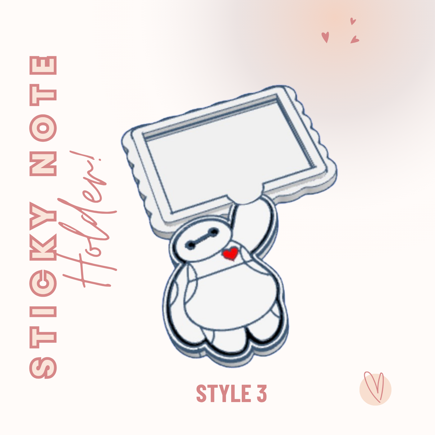Baymax Sticky Note Holder