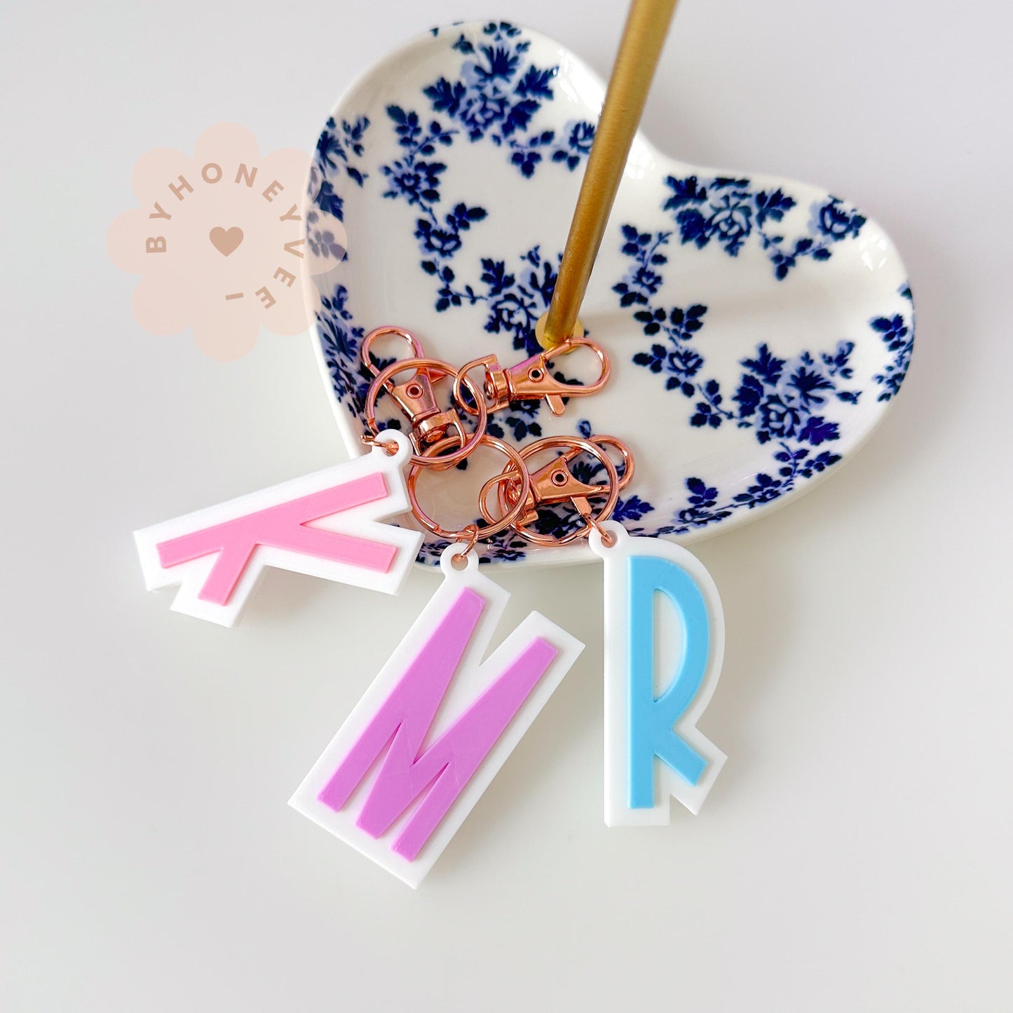 Name Initial Keychain