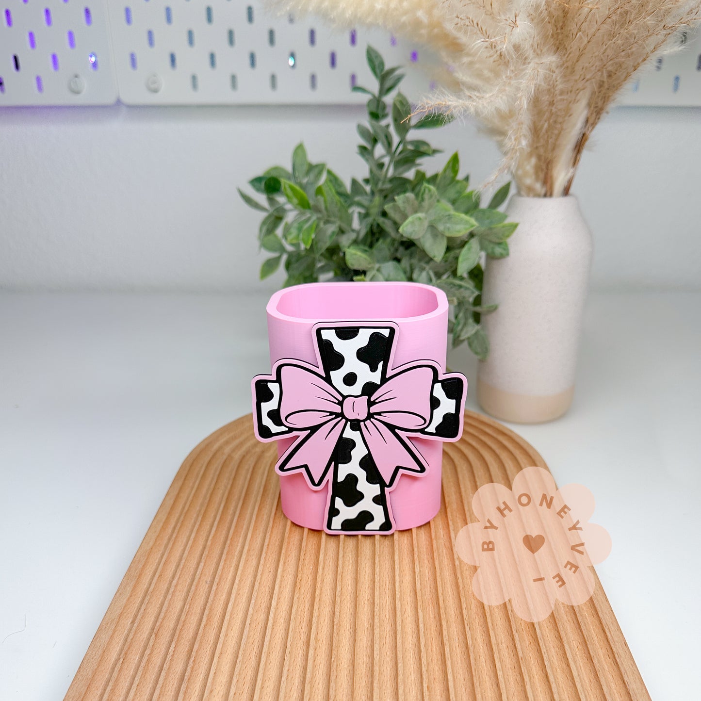 Cow Print Cross Pen Organizer
