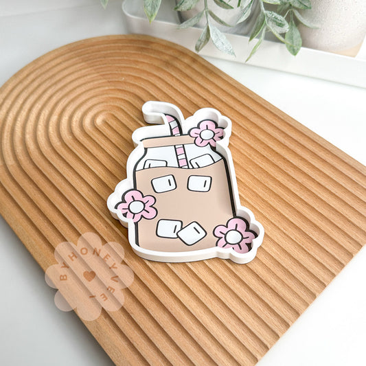 Floral Ice Coffee Tray