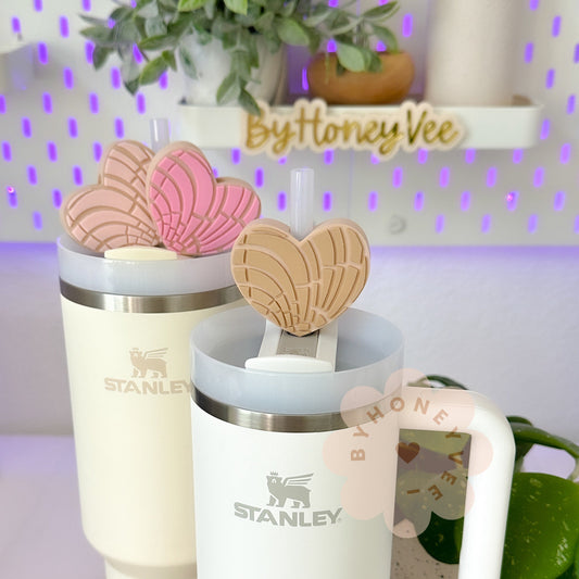 Concha Heart Straw toppers