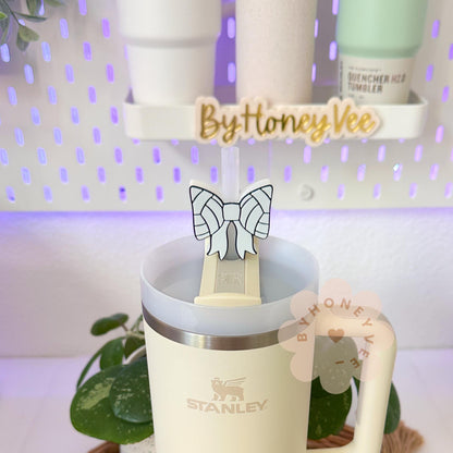 Volleyball Bow Straw topper