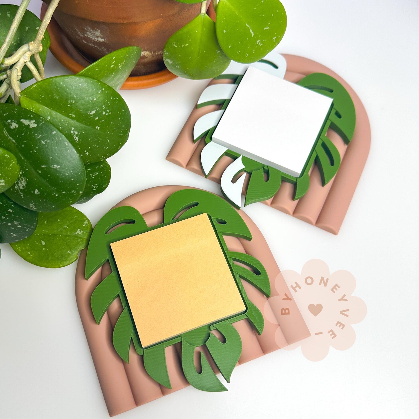 Monstera Sticky Note Holder