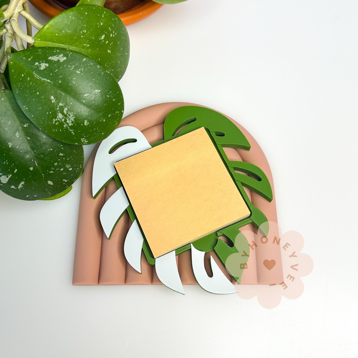 Monstera Sticky Note Holder